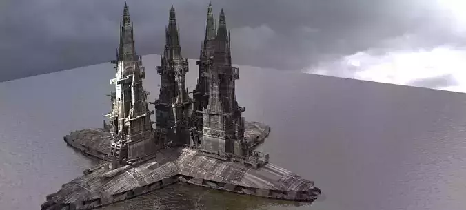 Sci-Fi Structures City  3D model