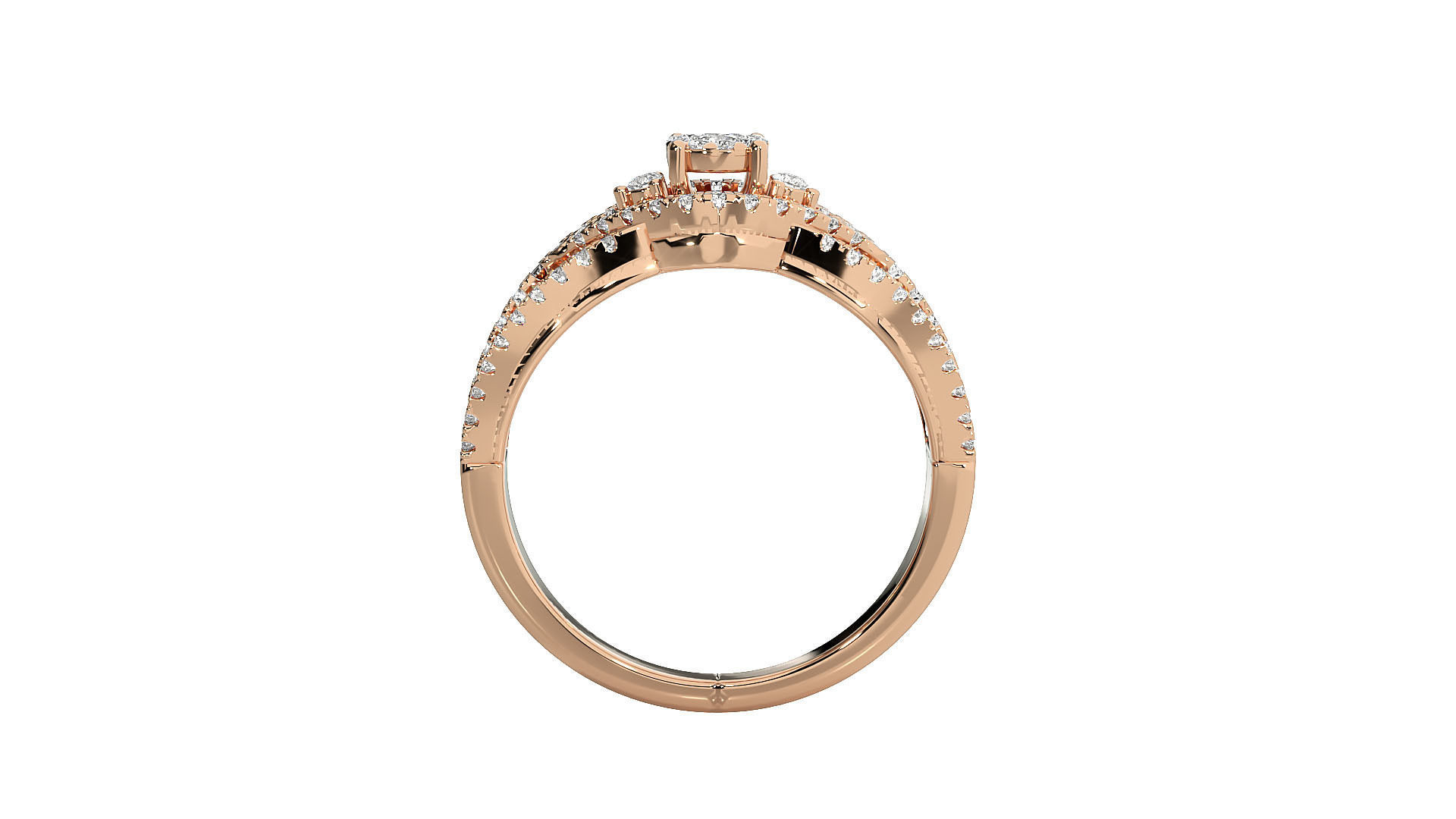 Solitaire ring 3D print model_2