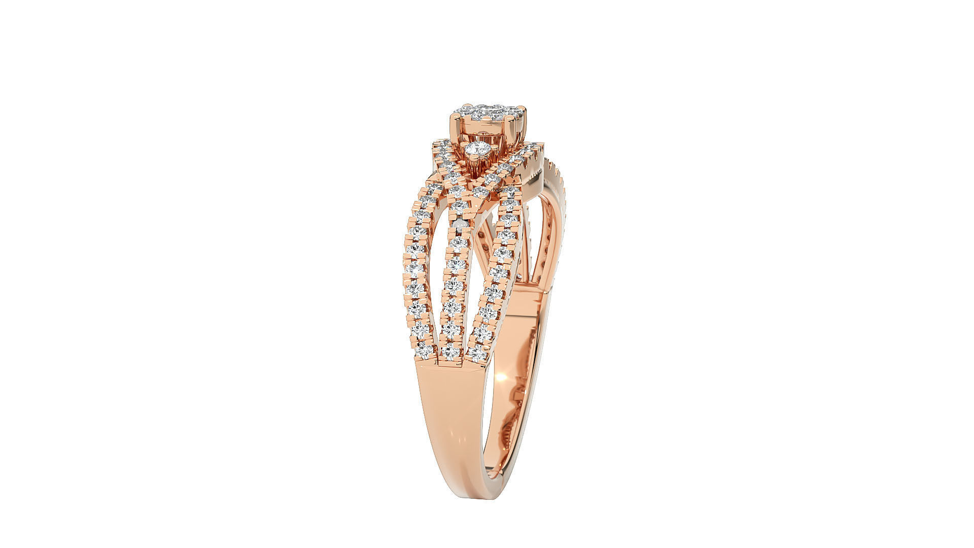 Solitaire ring 3D print model_4