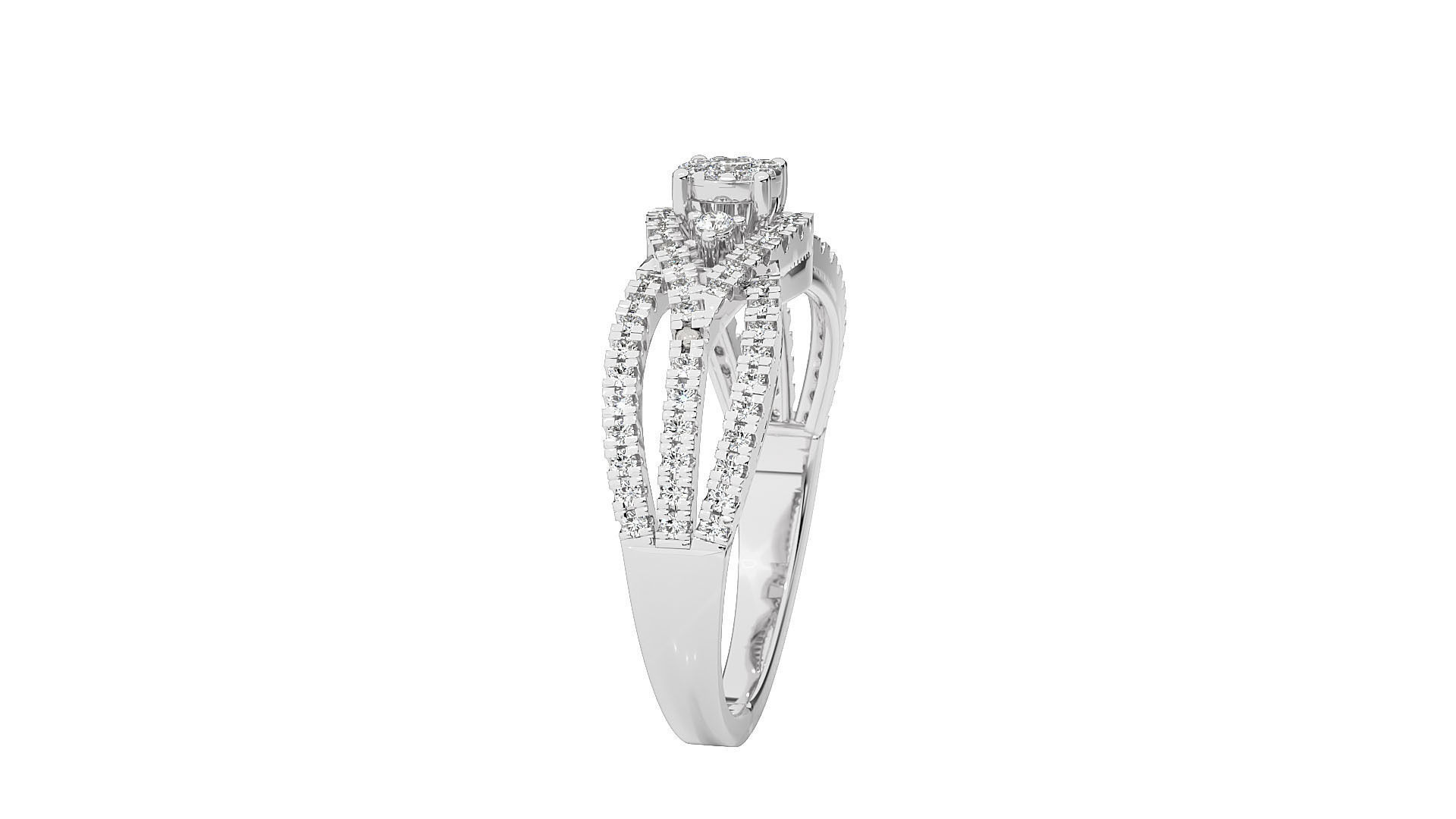 Solitaire ring 3D print model_8