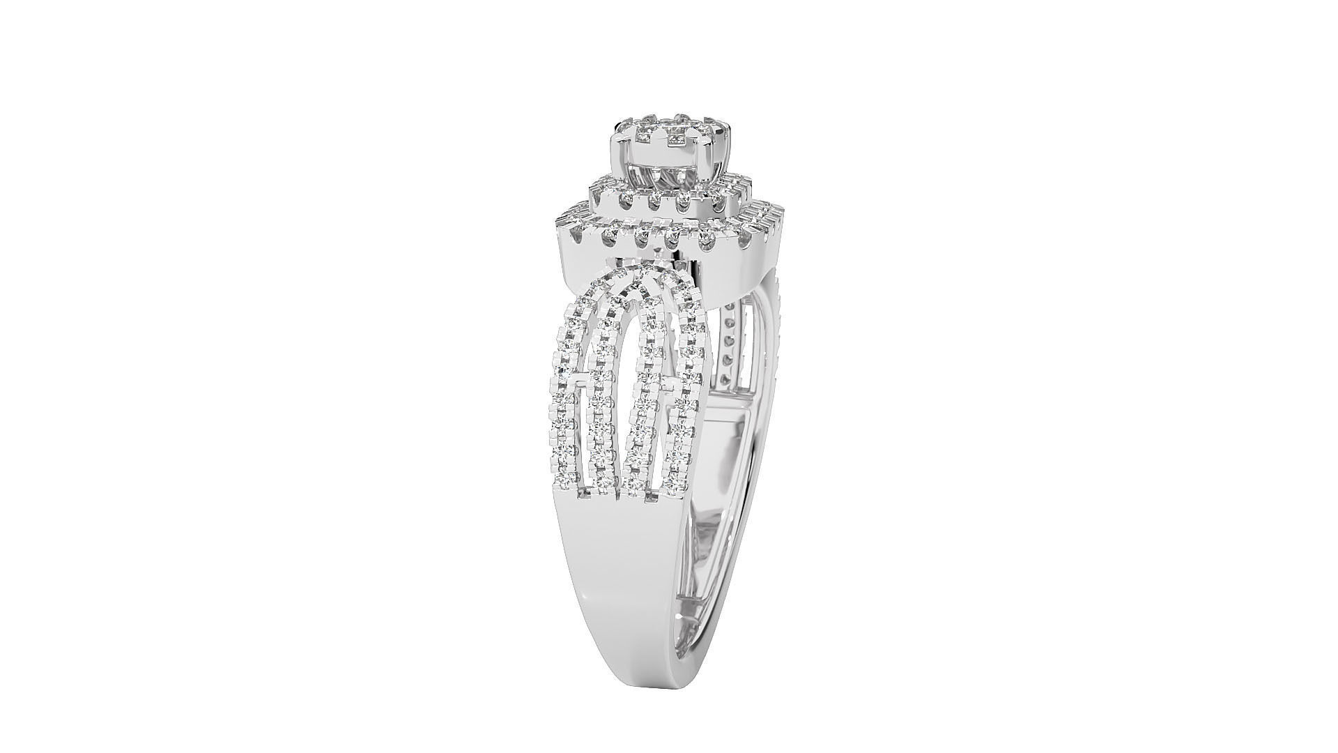 Solitaire ring 3D print model_8