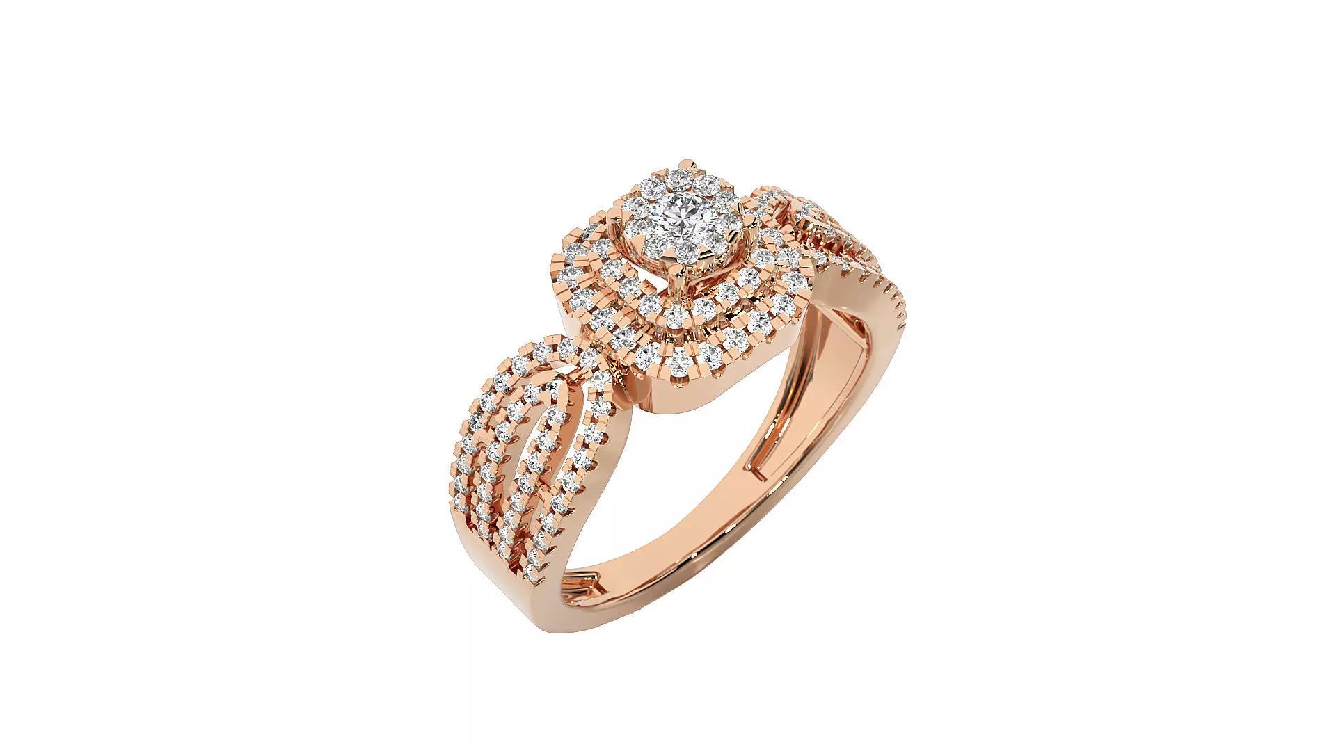 Solitaire ring 3D print model_0