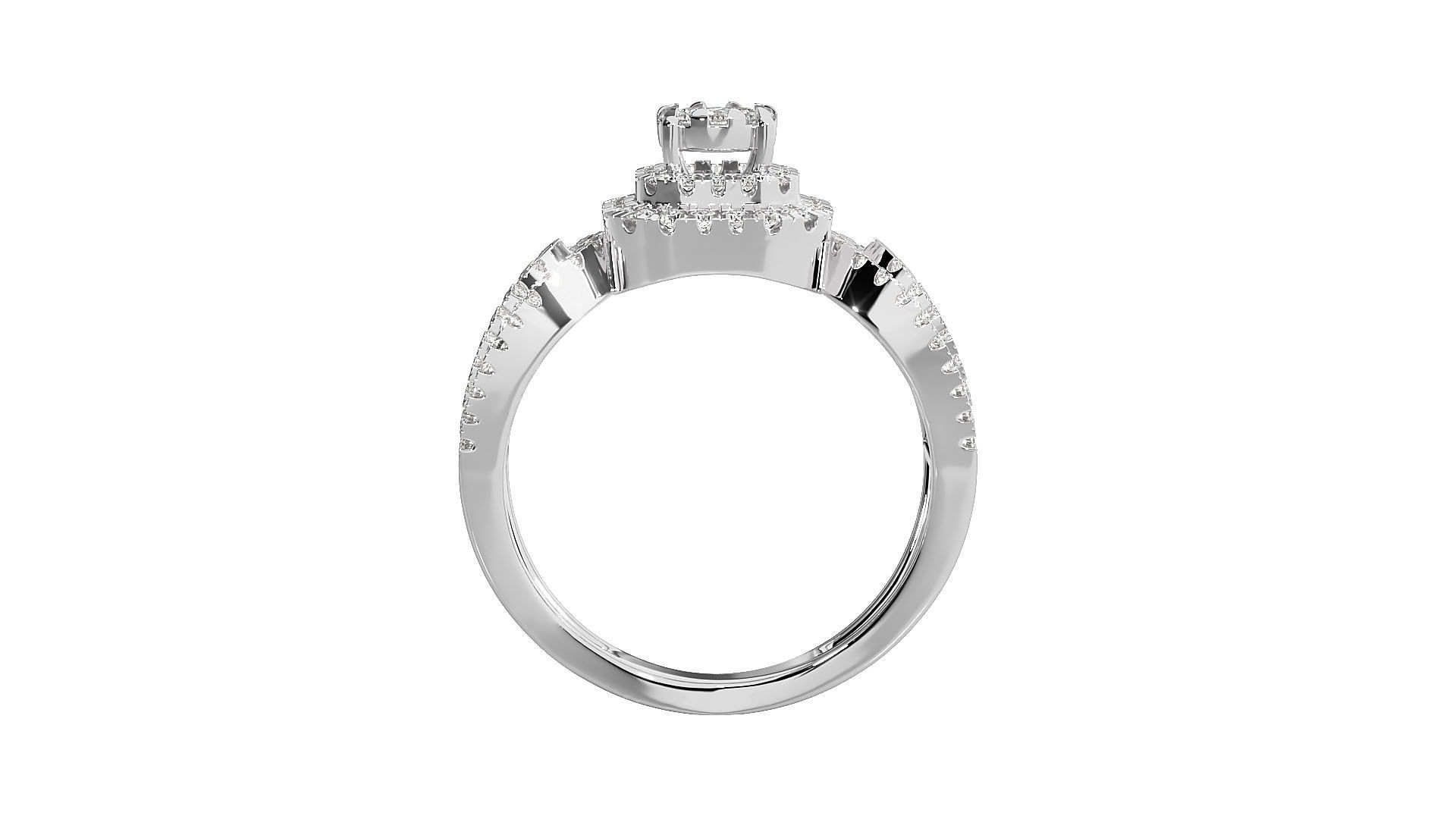 Solitaire ring 3D print model_7