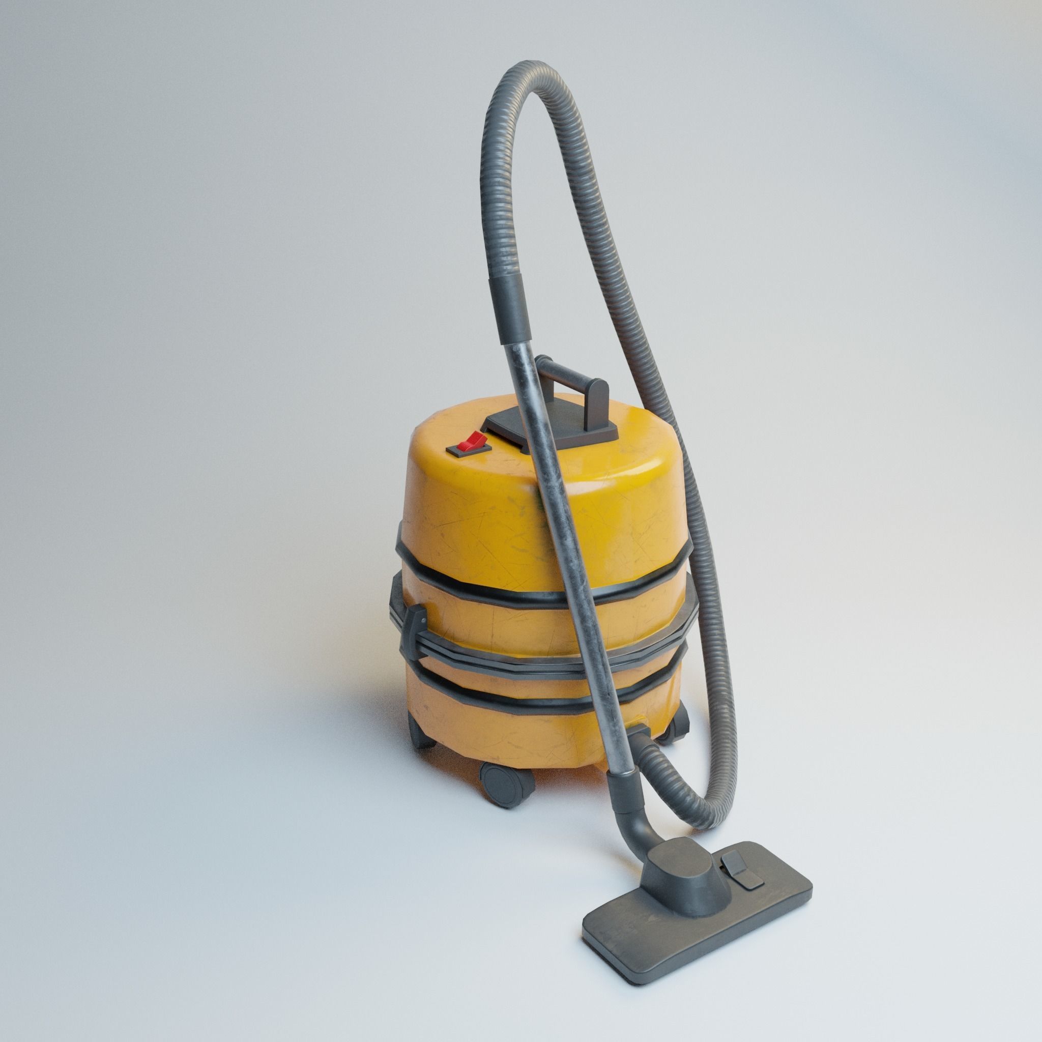 Old Vacuum Cleaner  Low-poly 3D model_1