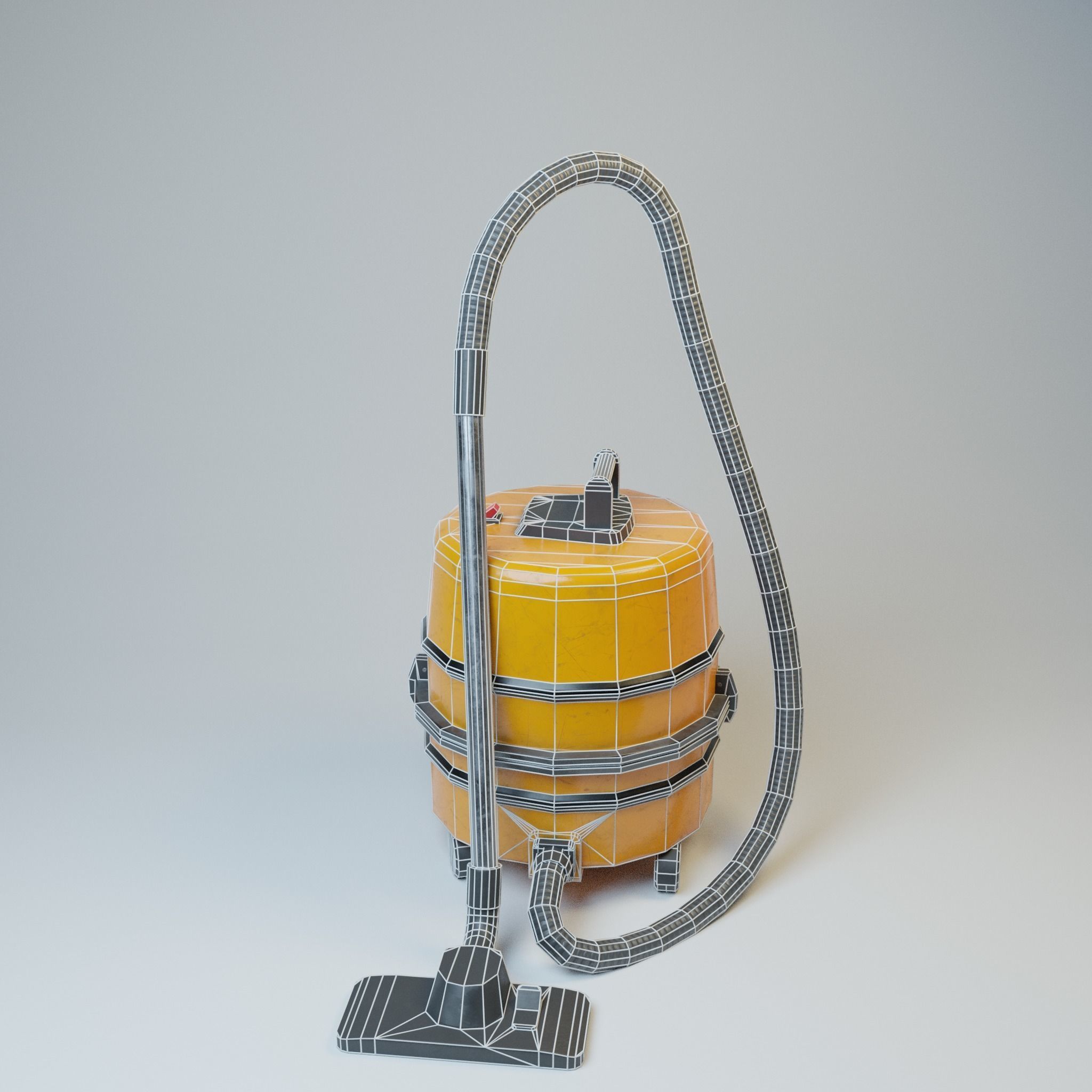 Old Vacuum Cleaner  Low-poly 3D model_2