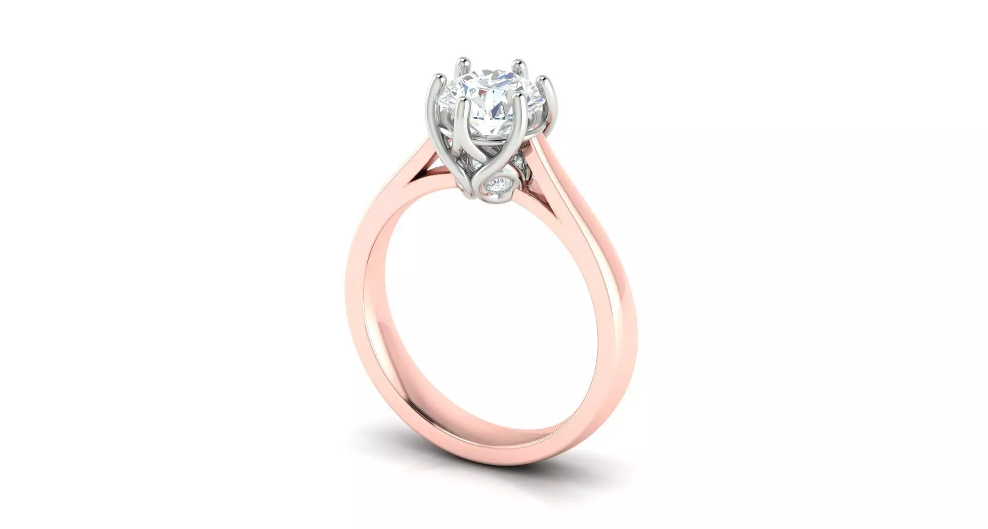 Solitaire ring 3D print model_0