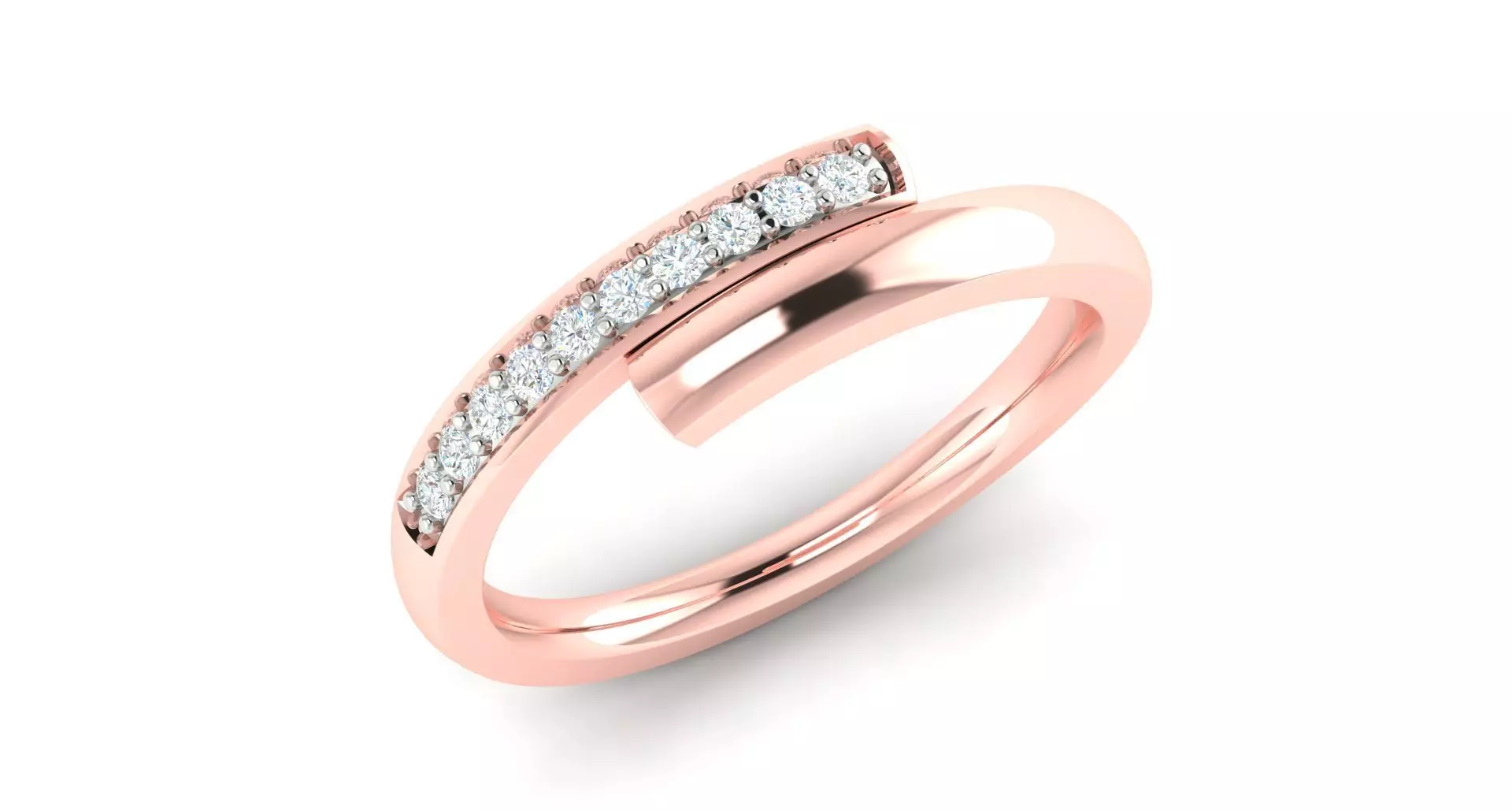 Solitaire ring 3D print model_0