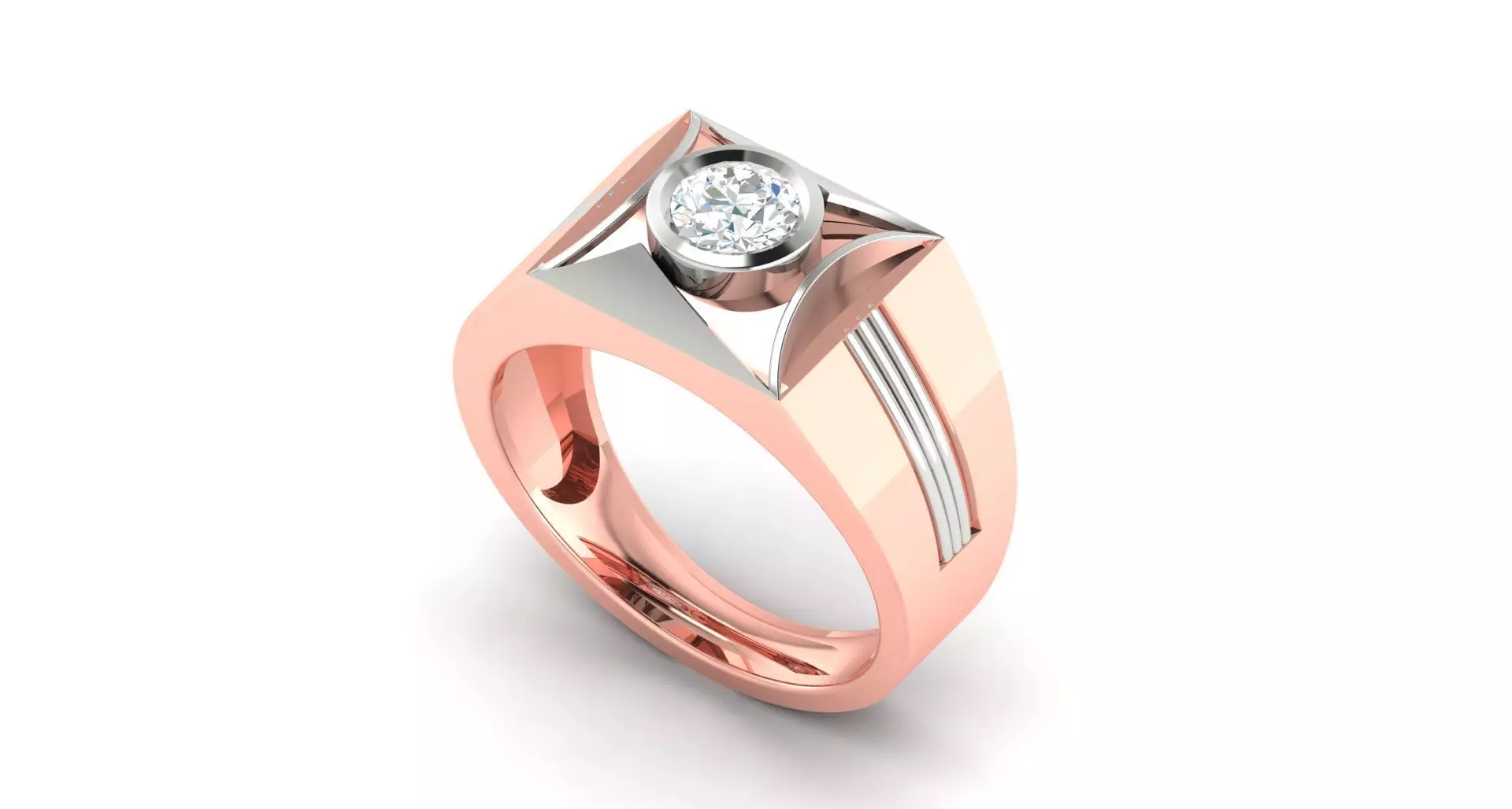 Solitaire ring 3D print model_0