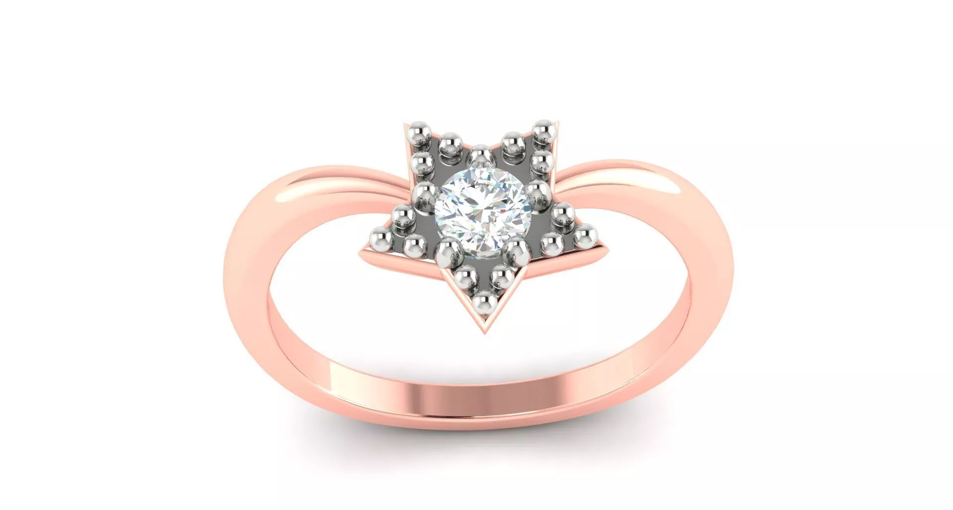 Solitaire ring 3D print model