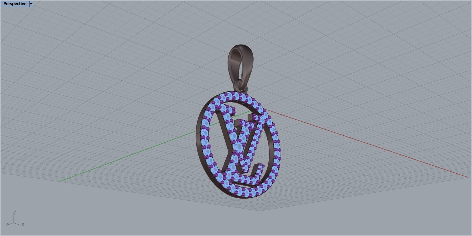pendant LV 3D print model_22