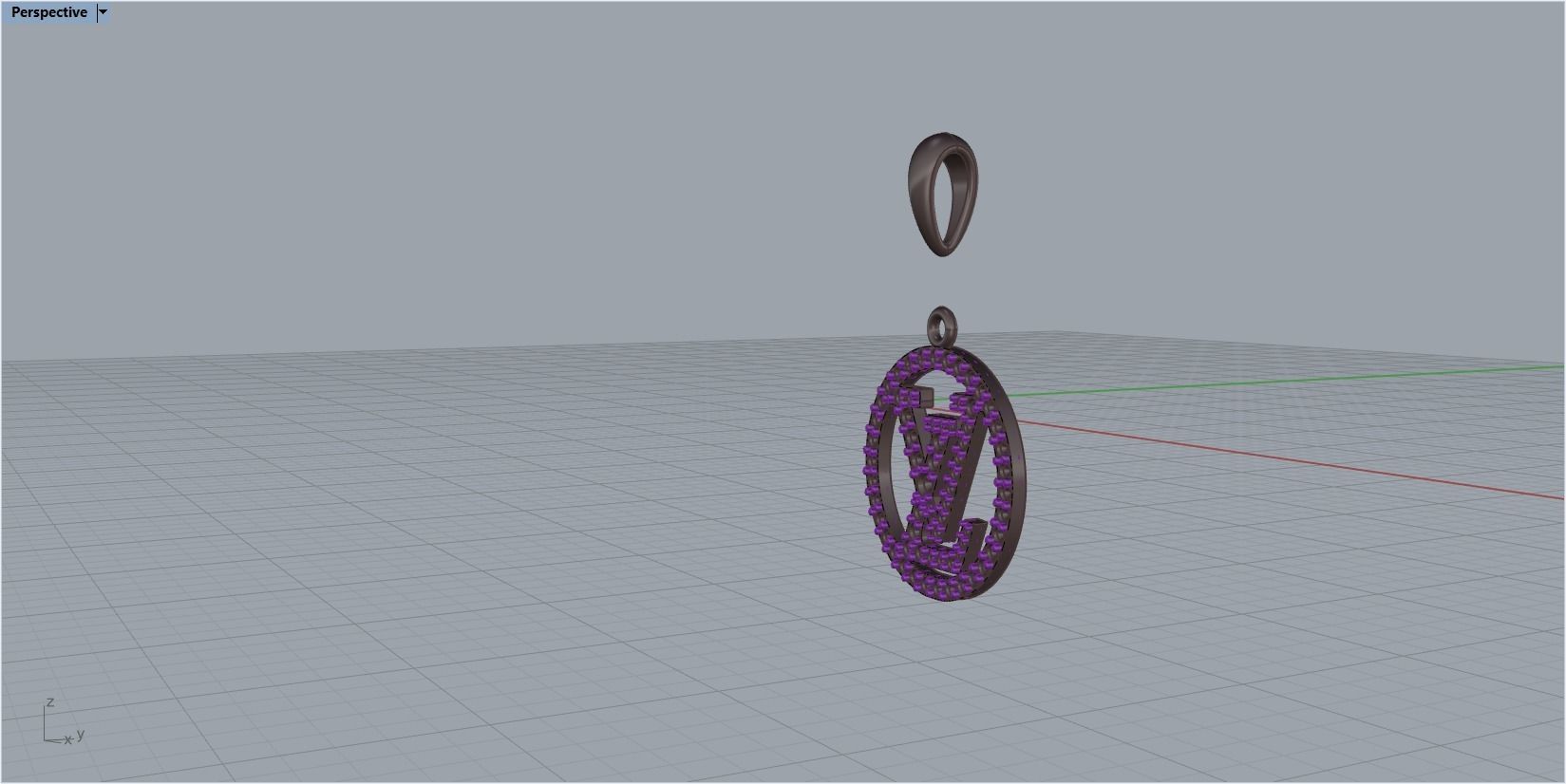 pendant LV 3D print model_25