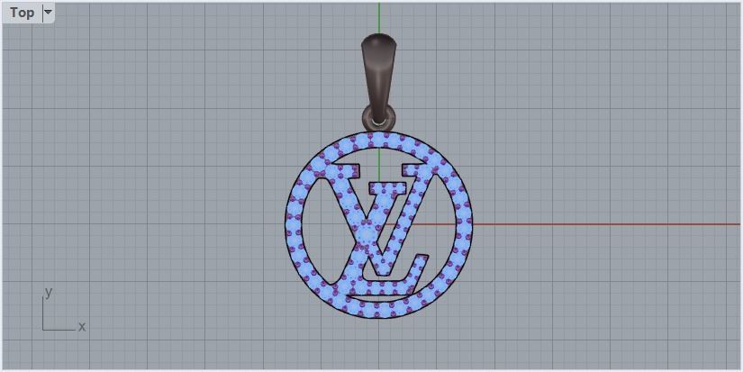 pendant LV 3D print model_18