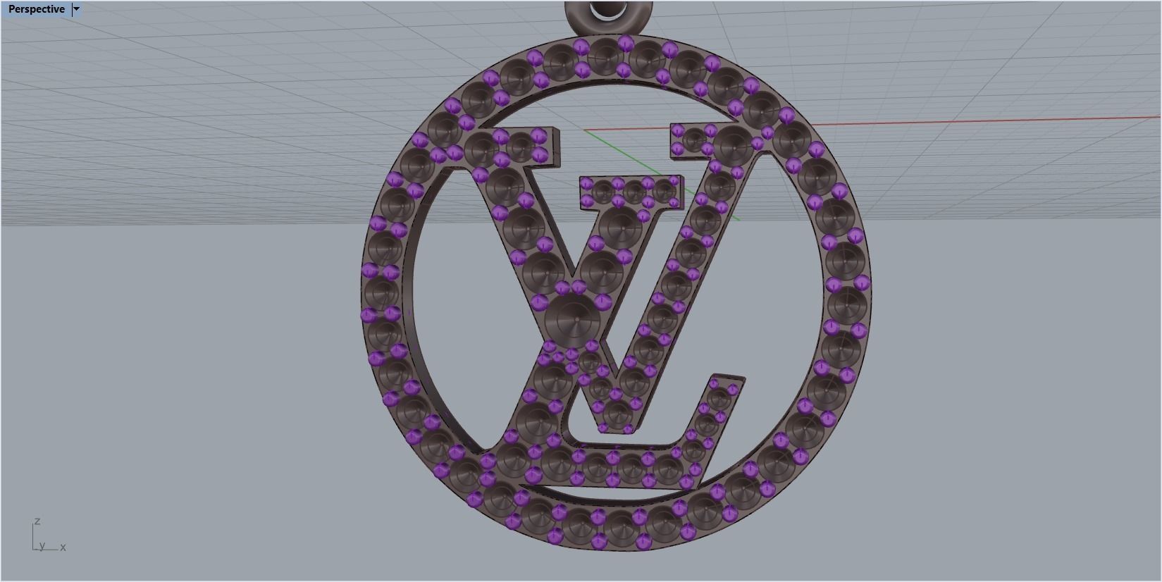 pendant LV 3D print model_24
