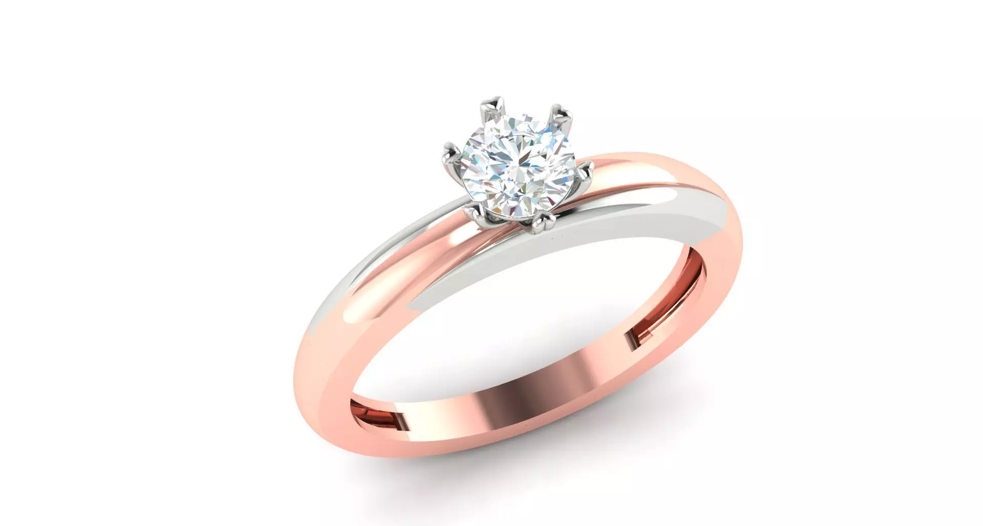 Solitaire ring 3D print model_0