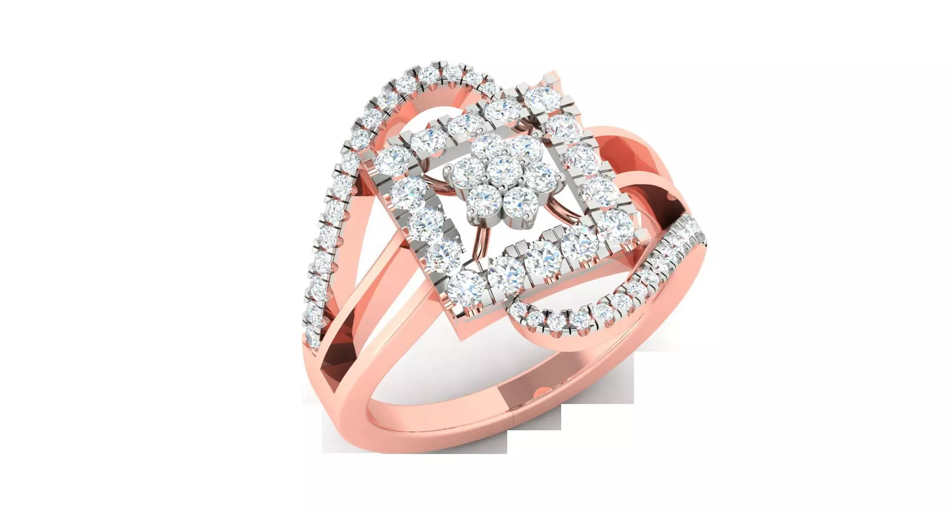 Solitaire ring 3D print model_0