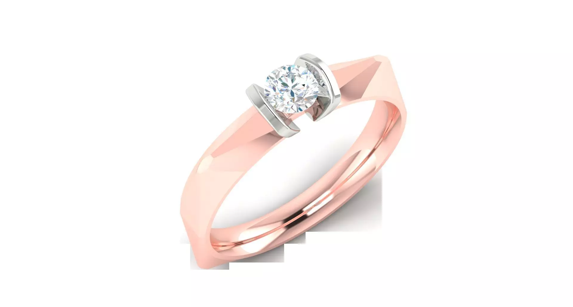 Solitaire ring 3D print model_0