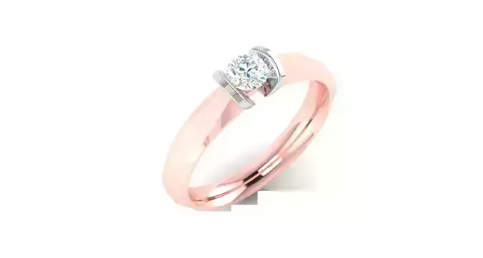 Solitaire ring 3D print model