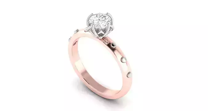 Solitaire ring 3D print model