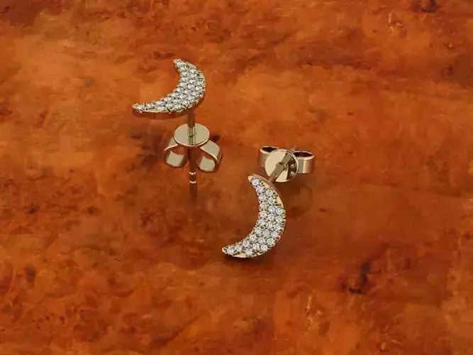 Diamond Jewelry Earring 3D print model