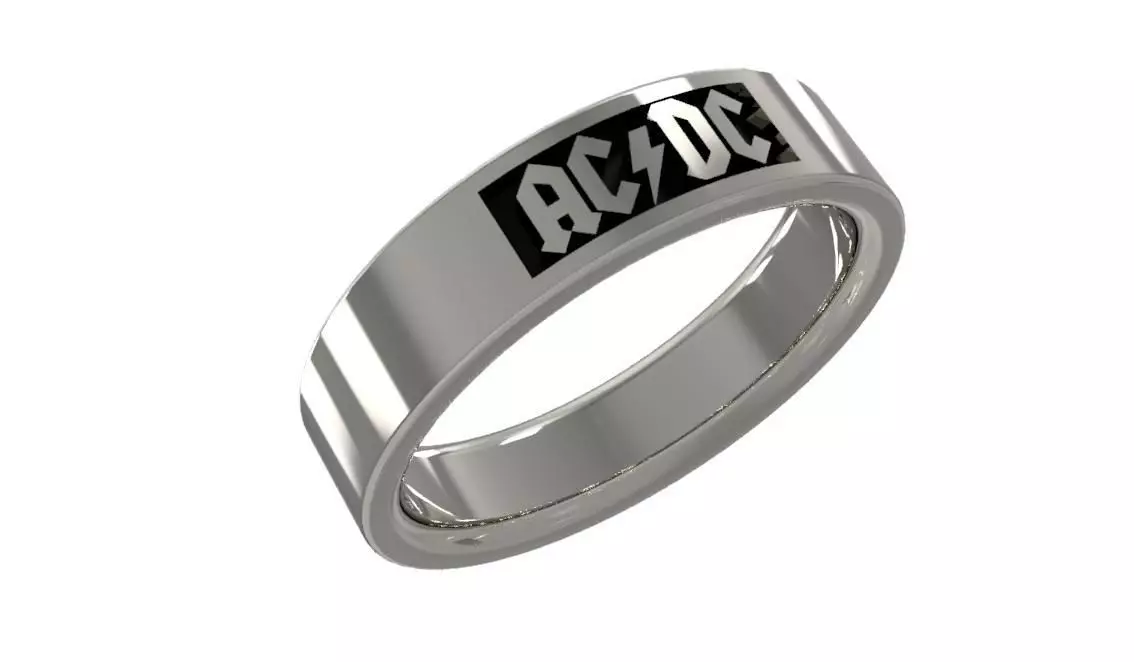 ACDC ring 3D print model_0