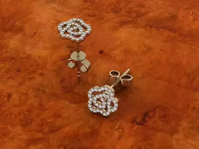 Diamond Jewelry Earring 3D print model