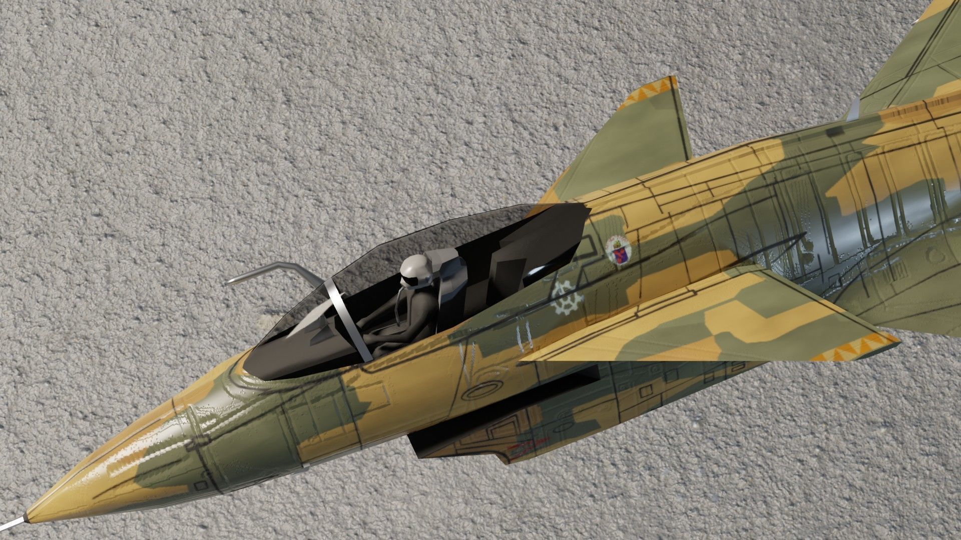 Chengdu J-10 Vigorous Dragon jet fighter Low-poly 3D model_14