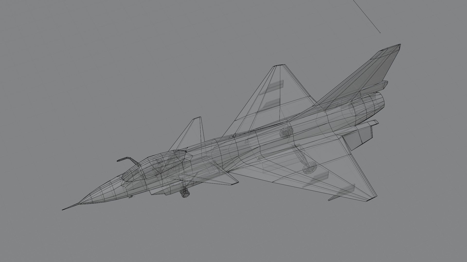 Chengdu J-10 Vigorous Dragon jet fighter Low-poly 3D model_8