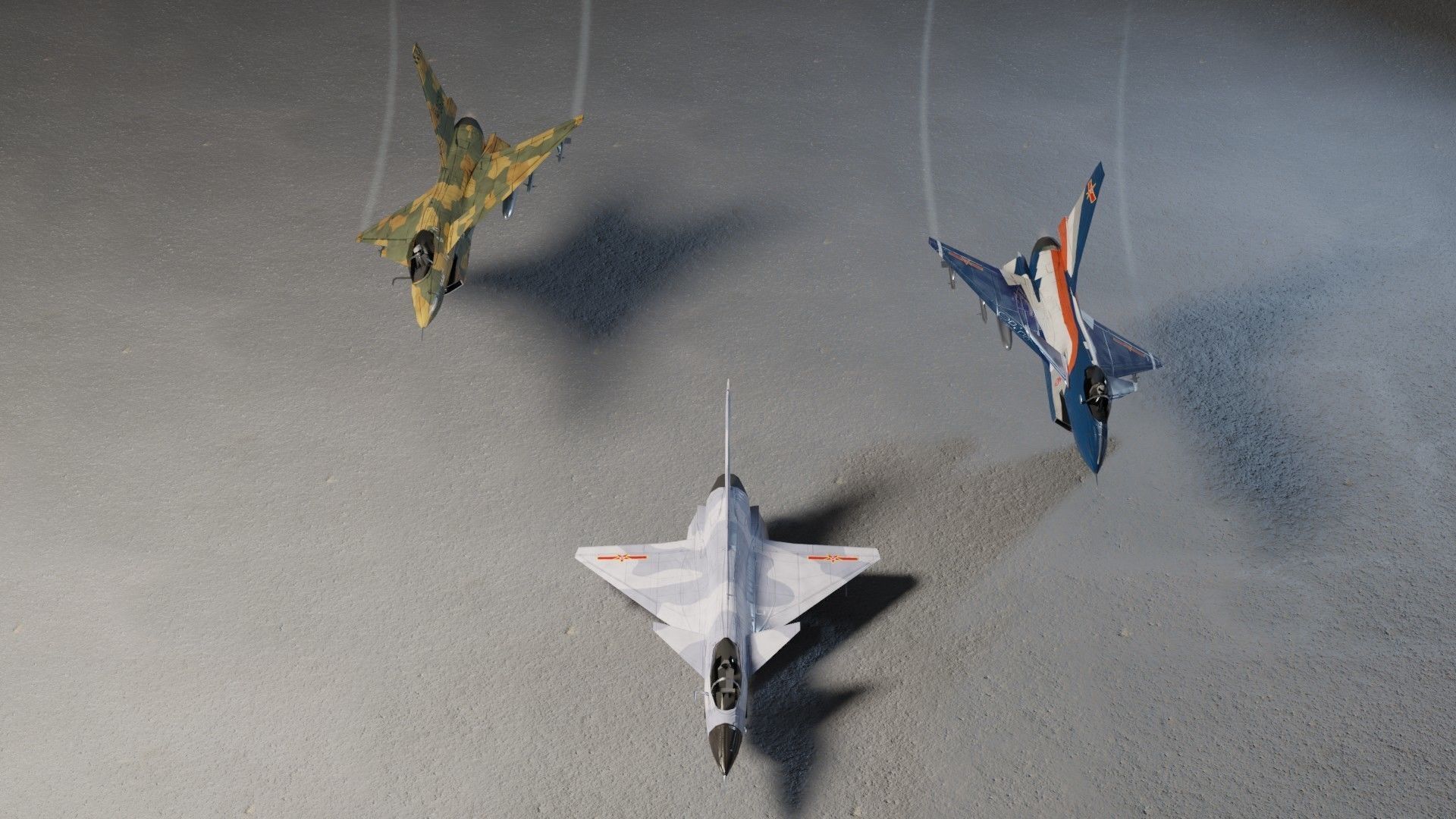 Chengdu J-10 Vigorous Dragon jet fighter Low-poly 3D model_1