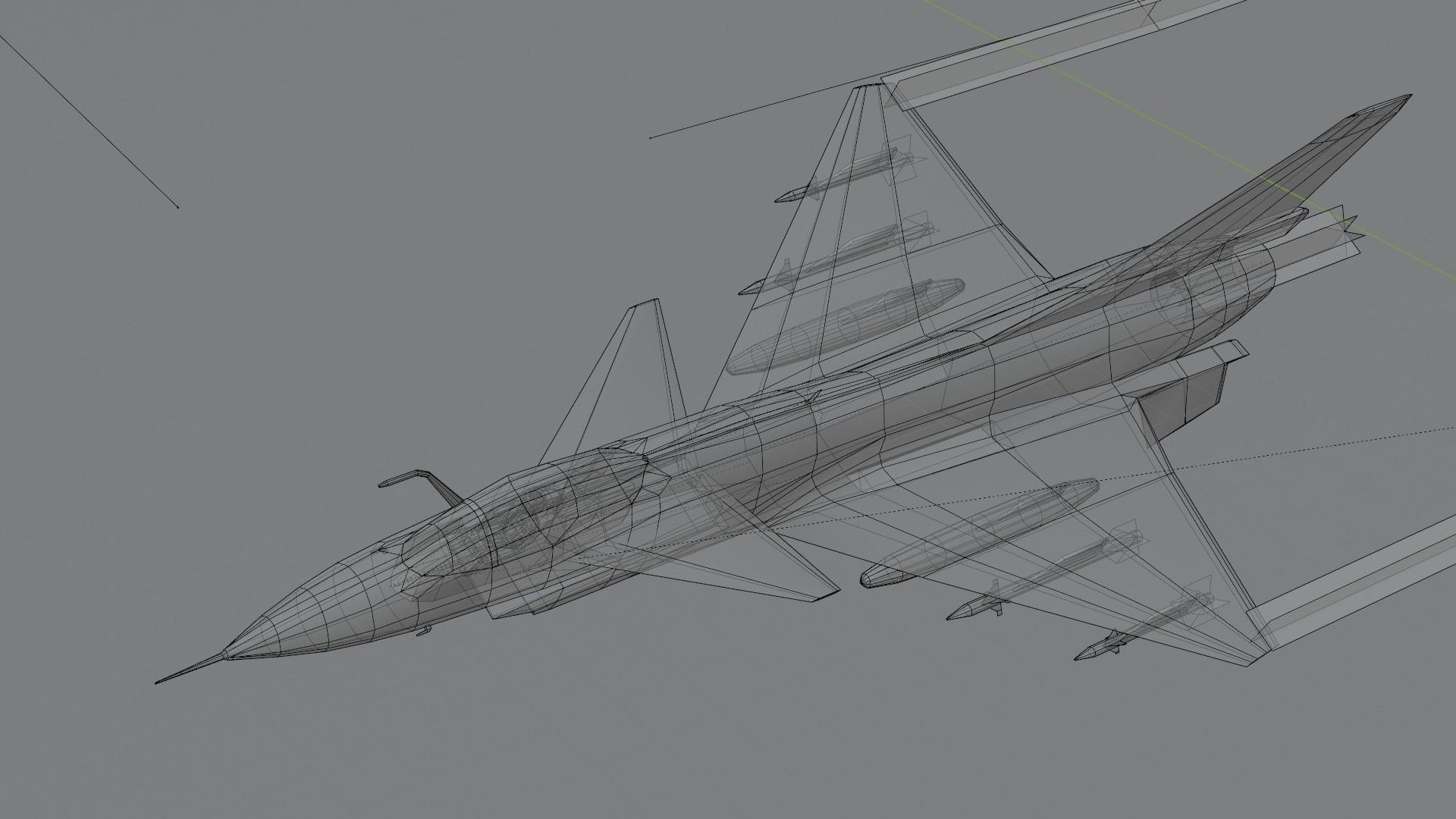 Chengdu J-10 Vigorous Dragon jet fighter Low-poly 3D model_17