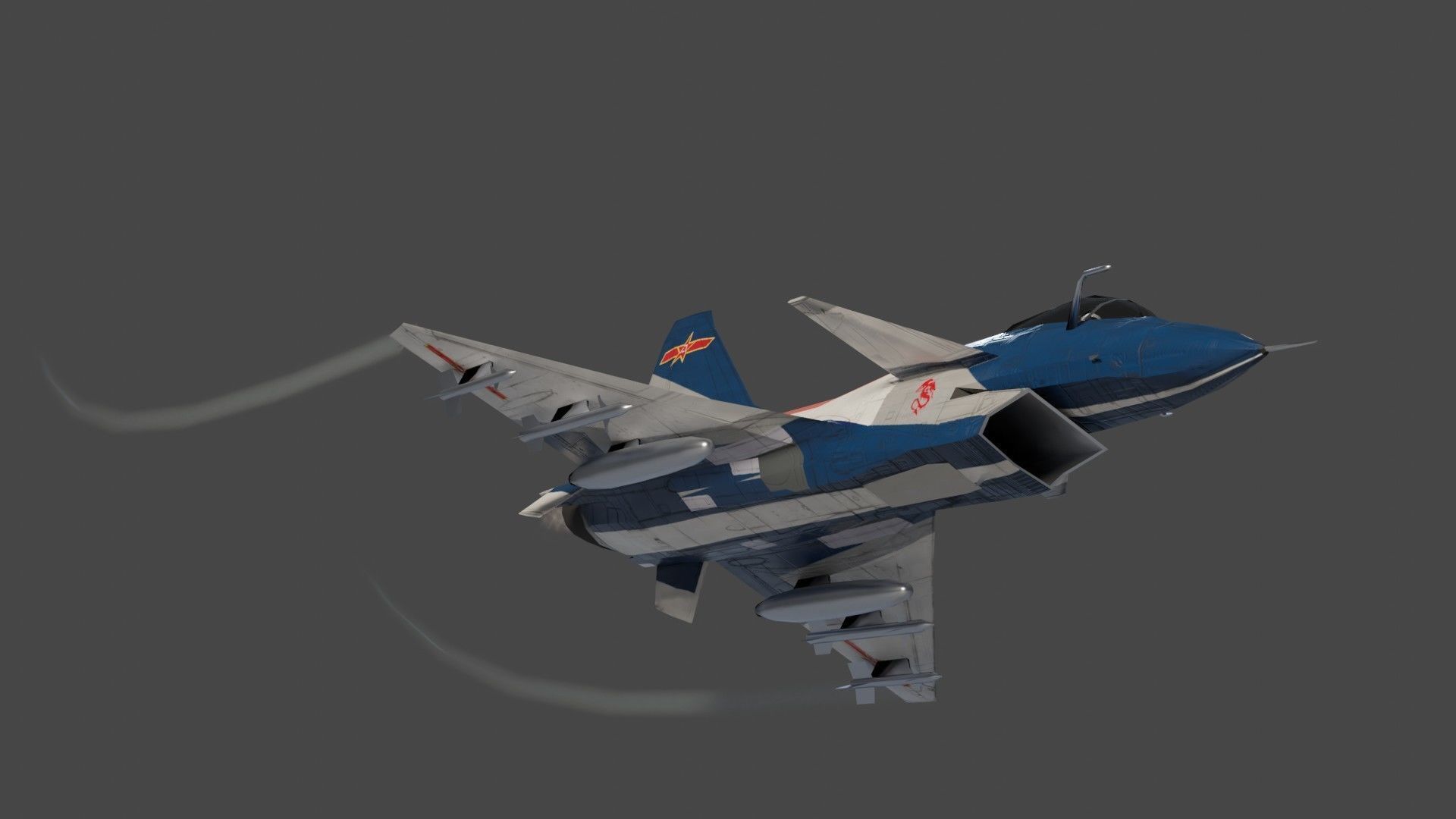 Chengdu J-10 Vigorous Dragon jet fighter Low-poly 3D model_11