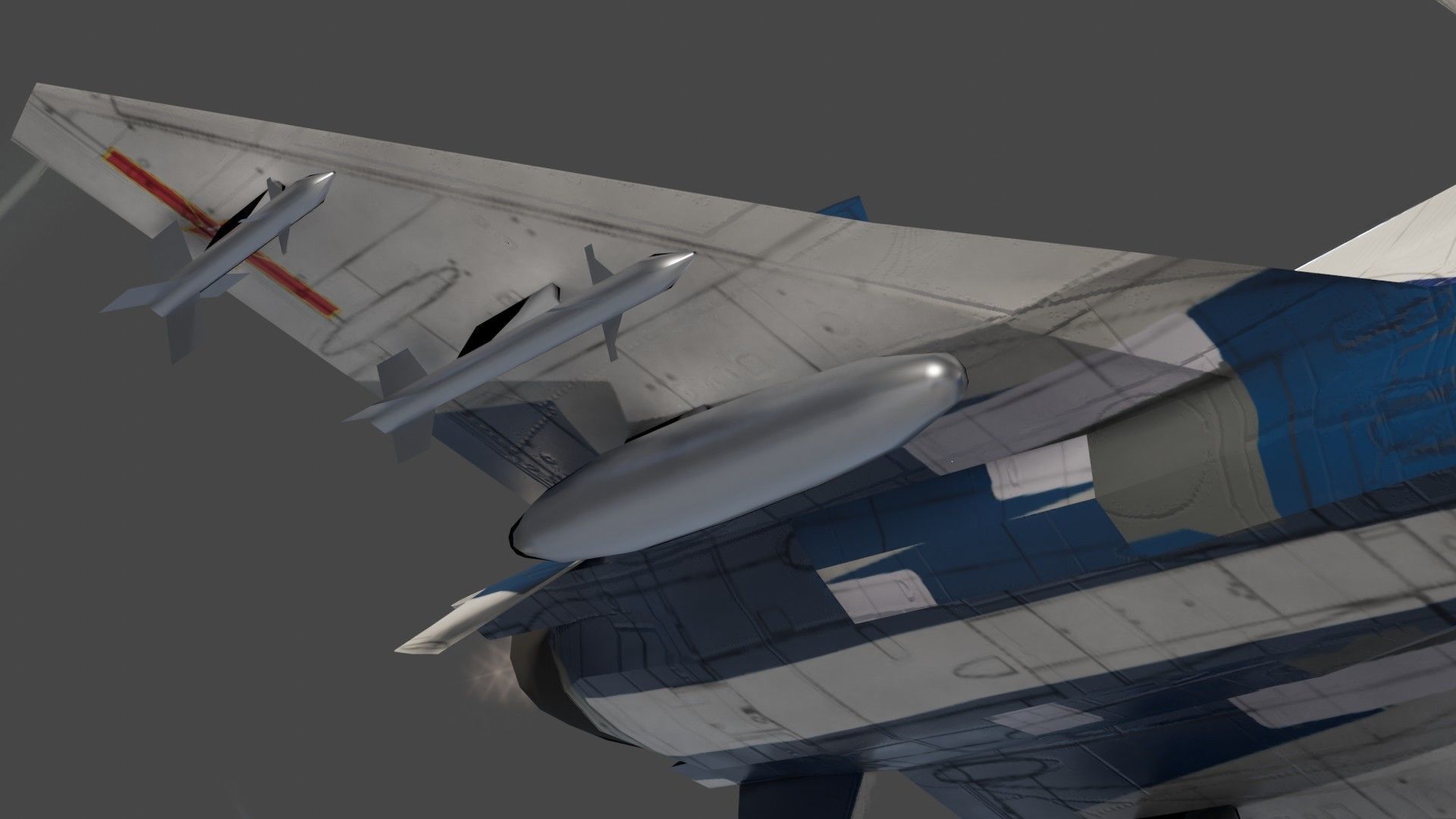 Chengdu J-10 Vigorous Dragon jet fighter Low-poly 3D model_15