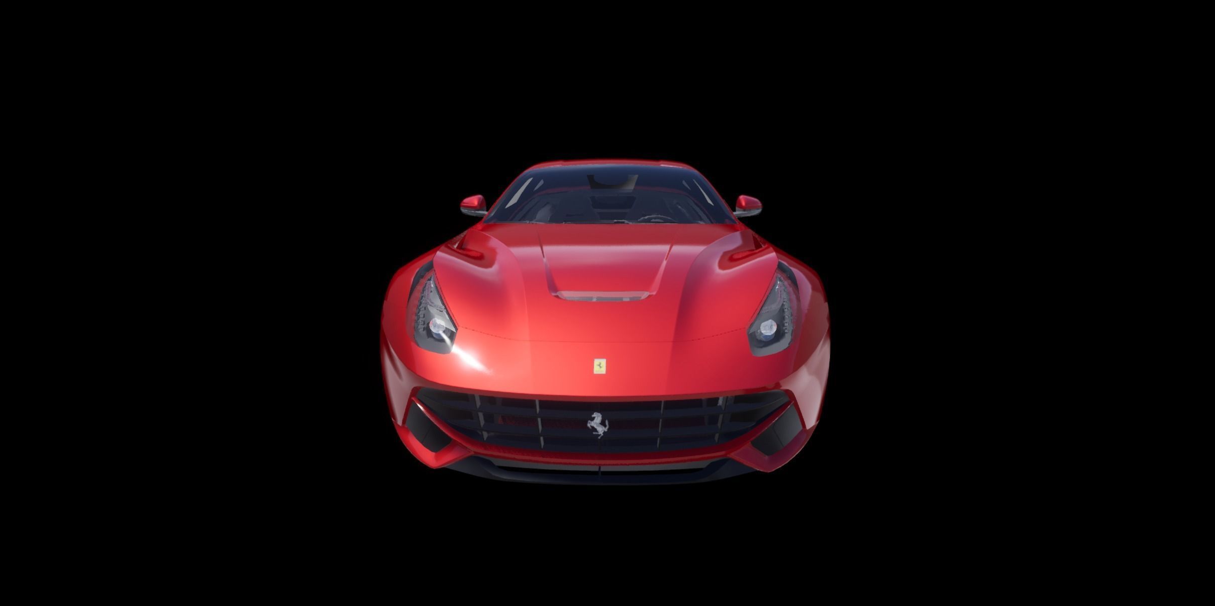 Ferarri F12 Berlinetta Realistic Vehicle with Interior Low-poly 3D model_15