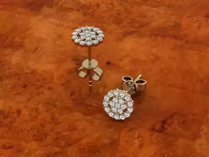 Diamond Jewelry Earring 3D print model