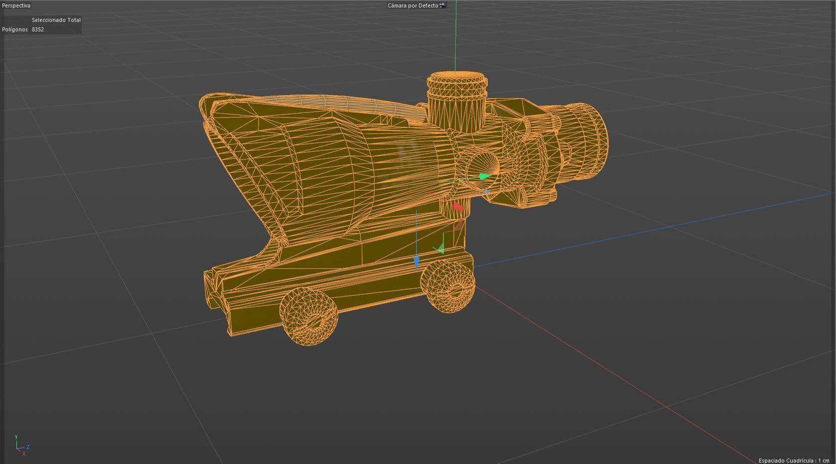 Trijicon ACOG Fiber Optic 4x Rifle Scope Low-poly 3D model_8