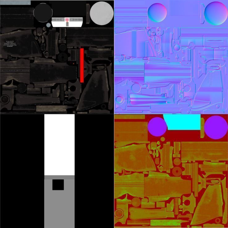 Trijicon ACOG Fiber Optic 4x Rifle Scope Low-poly 3D model_1