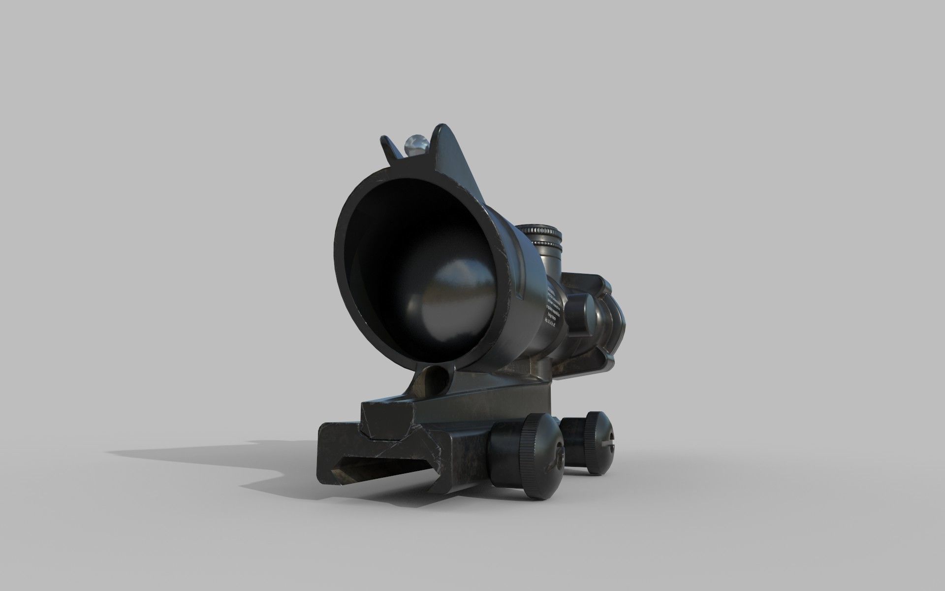 Trijicon ACOG Fiber Optic 4x Rifle Scope Low-poly 3D model_5