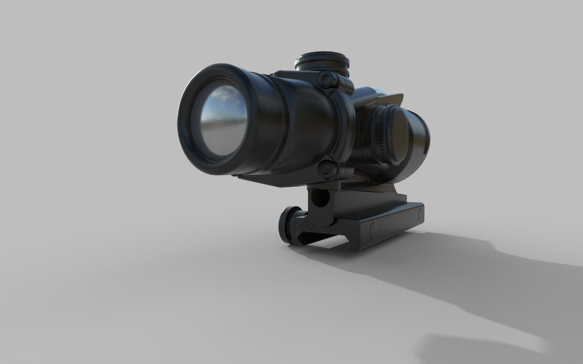 Trijicon ACOG Fiber Optic 4x Rifle Scope Low-poly 3D model_6