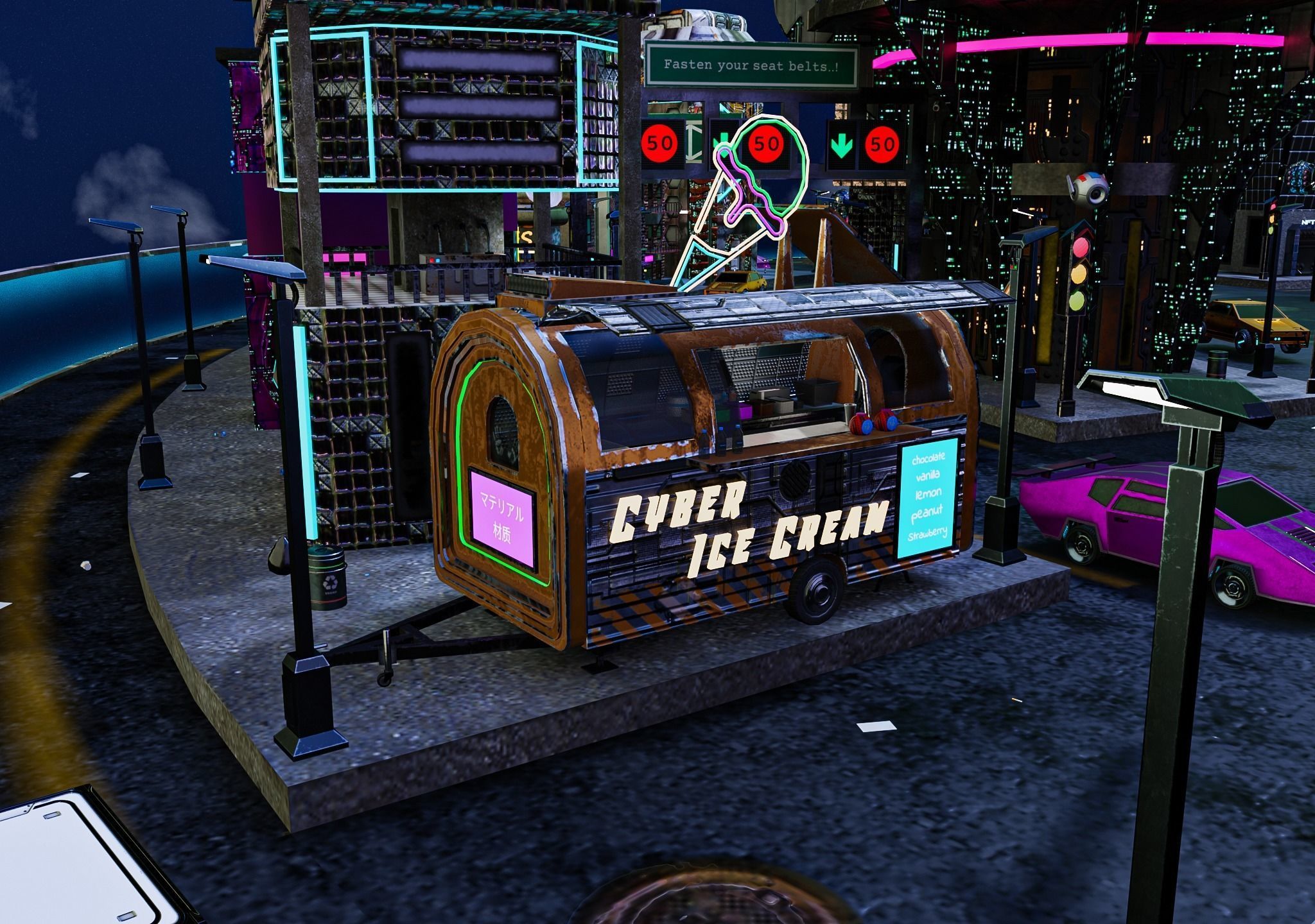 Cyberpunk City Pack Low-poly 3D model_22