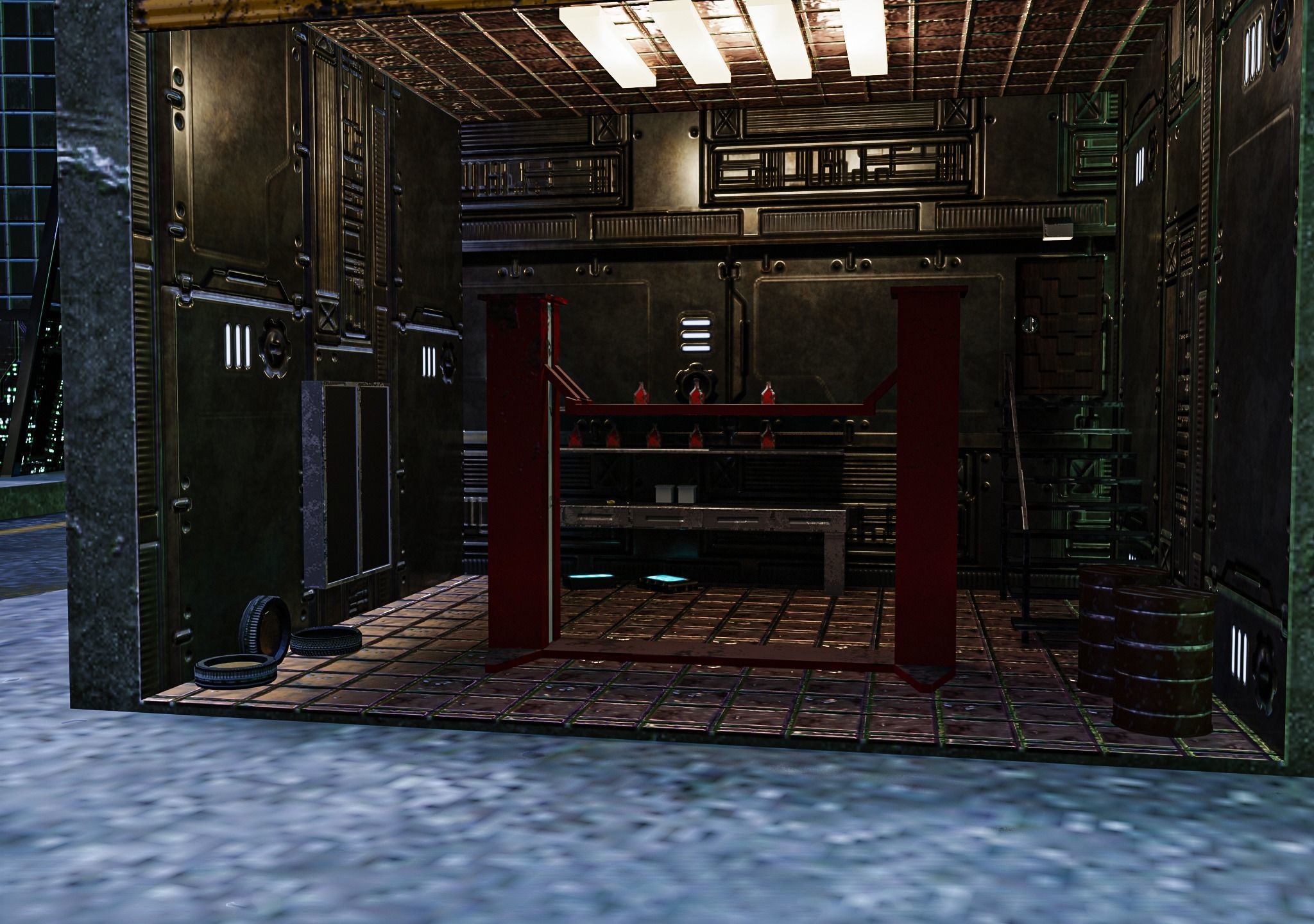 Cyberpunk City Pack Low-poly 3D model_36