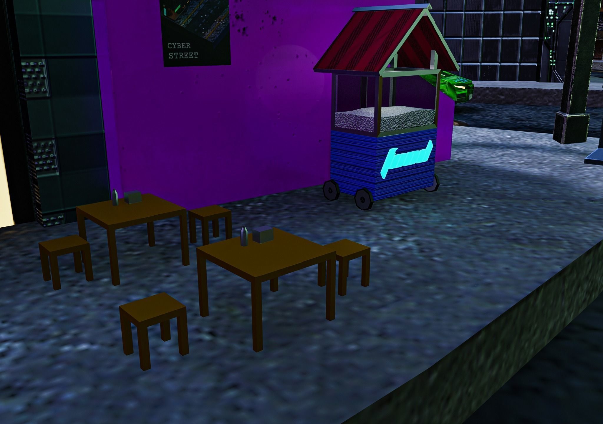 Cyberpunk City Pack Low-poly 3D model_32