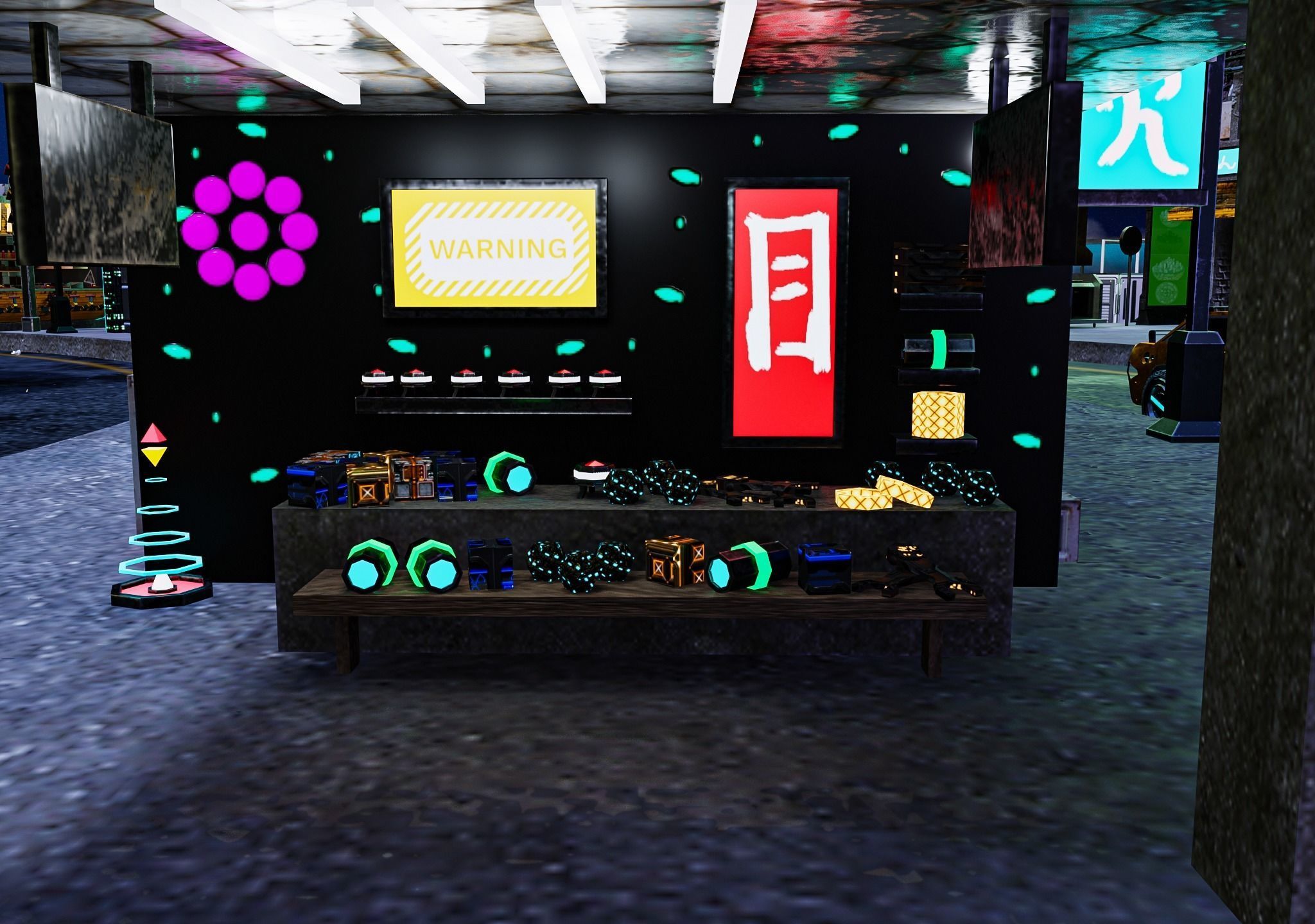 Cyberpunk City Pack Low-poly 3D model_43