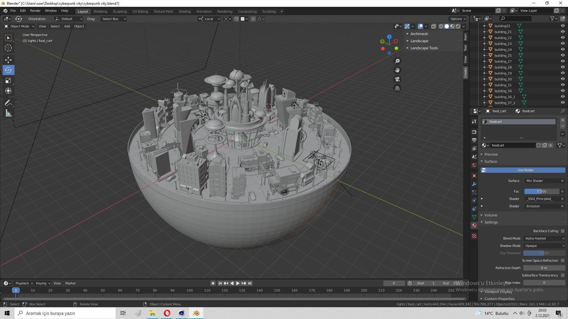 Cyberpunk City Pack Low-poly 3D model_56