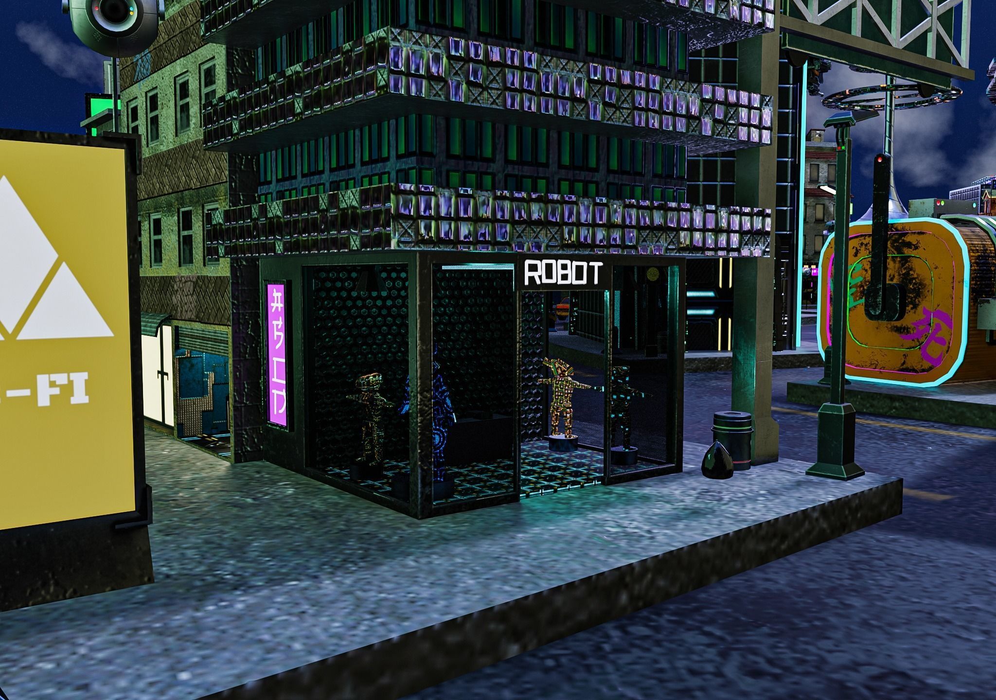 Cyberpunk City Pack Low-poly 3D model_29