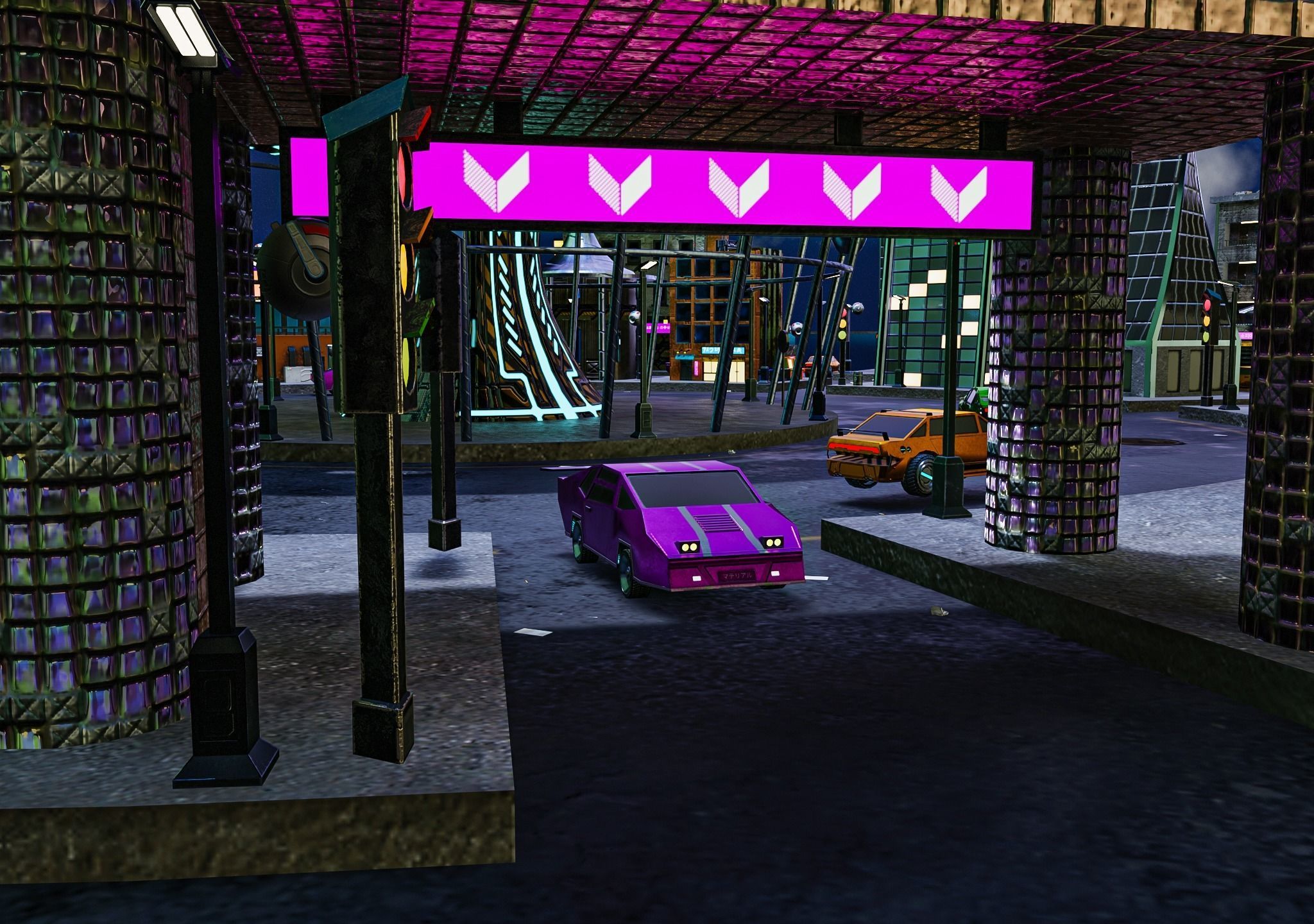 Cyberpunk City Pack Low-poly 3D model_39