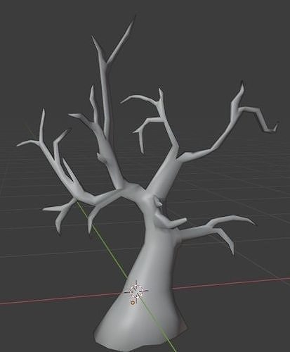Tree 3D with no leaves Free low-poly 3D model