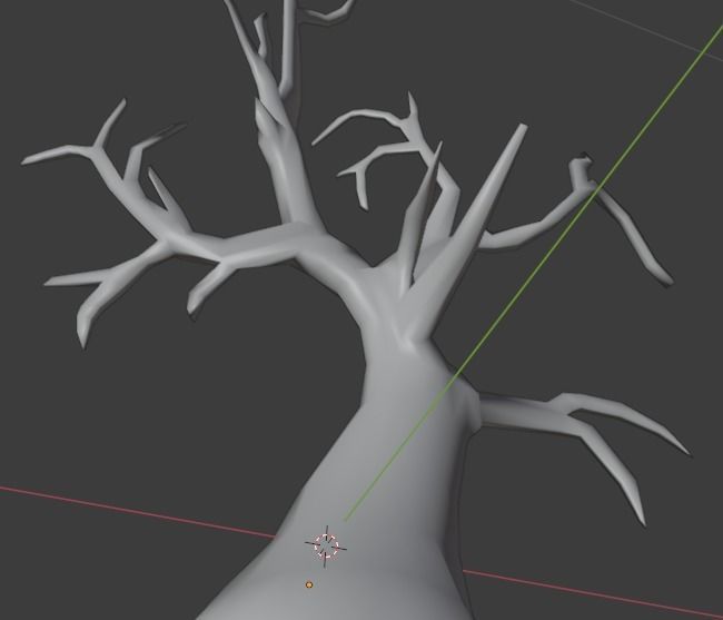 Tree 3D with no leaves Free low-poly 3D model_1