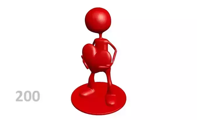 LOVE-P200 figure holding heart
