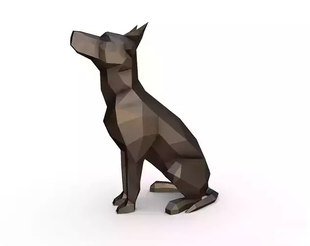 Australian Kelpie low poly