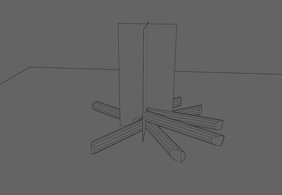 Bonfire - Fire Pit - Fogueira Low-poly 3D model_11