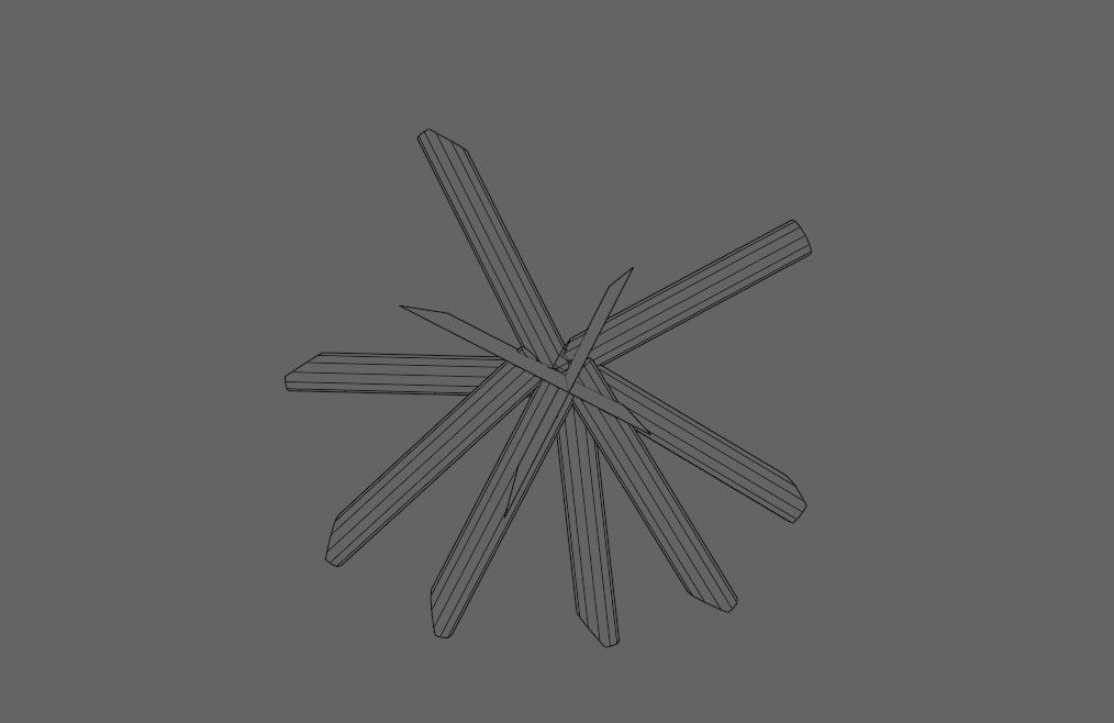 Bonfire - Fire Pit - Fogueira Low-poly 3D model_14